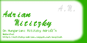 adrian mititzky business card